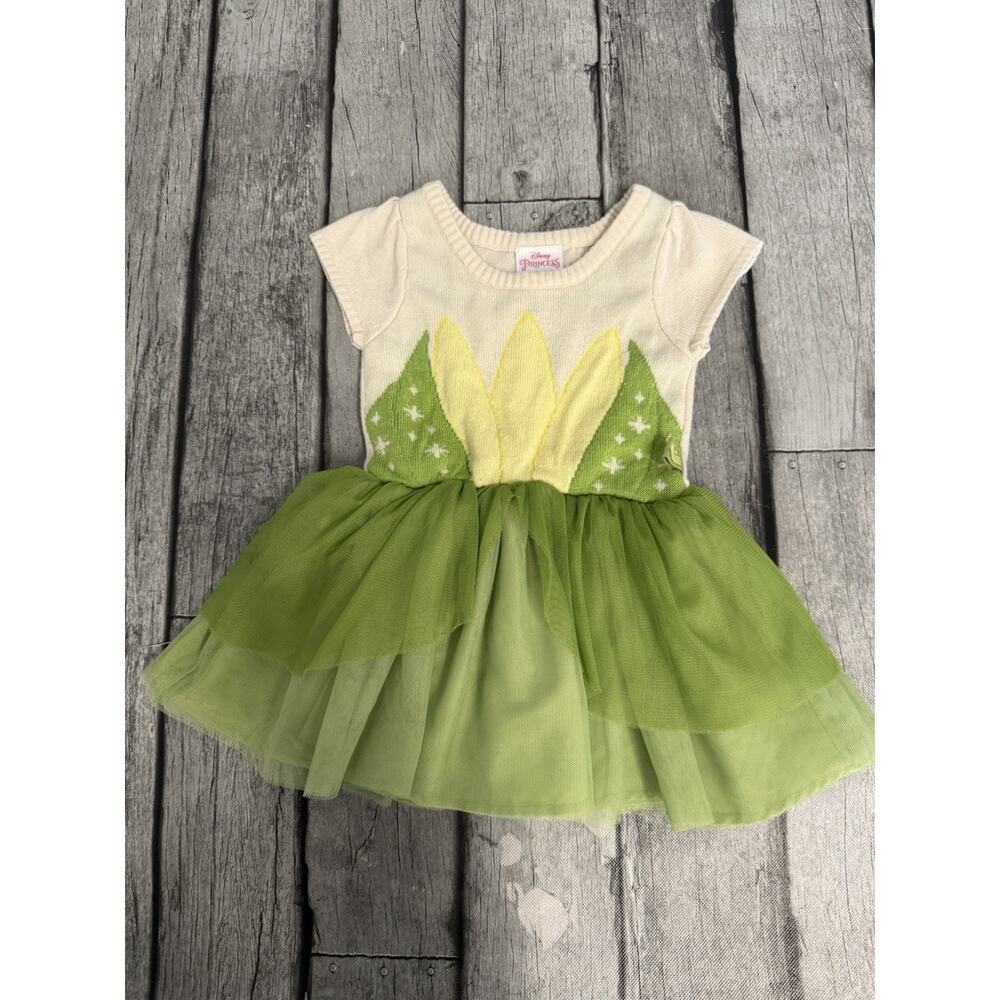 DISNEY Princess TINKERBELLE Sweater Top Dress Sz 18M Costume Dress Up Green